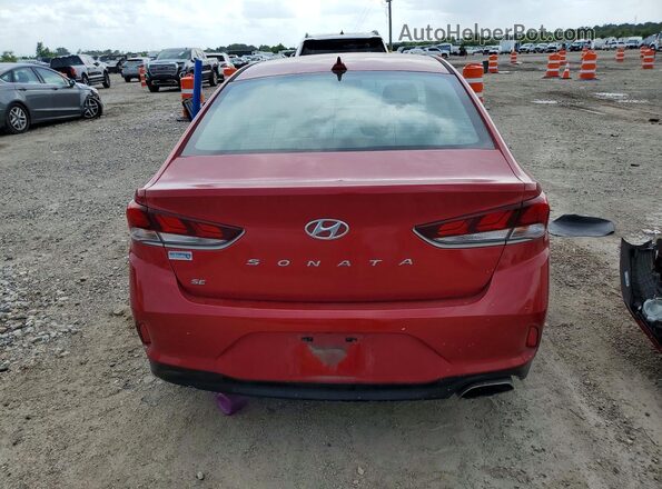 5NPE24AF0KH812575 2019 HYUNDAI SONATA Red Вид ззаду