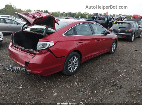 5NPE24AF1HH489467 2017 HYUNDAI SONATA Red Trasero derecho