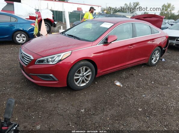 5NPE24AF1HH489467 2017 HYUNDAI SONATA Red Vista tres cuartos delantera izquierda