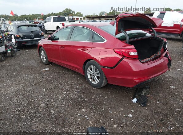 5NPE24AF1HH489467 2017 HYUNDAI SONATA Red Trasero izquierdo