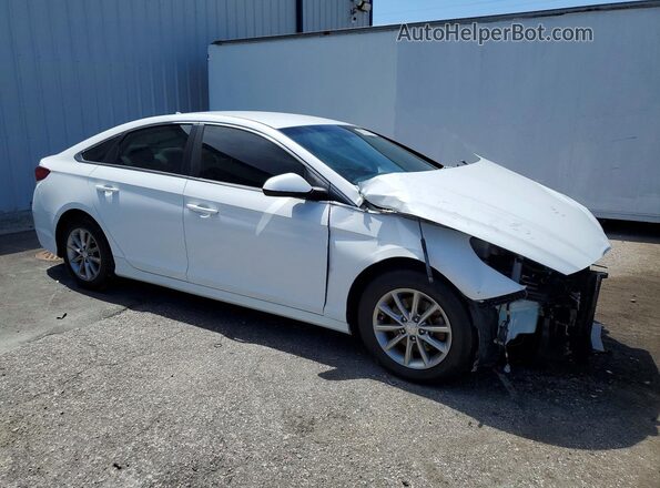 5NPE24AF1JH644864 2018 HYUNDAI SONATA Белый Передняя правая четверть