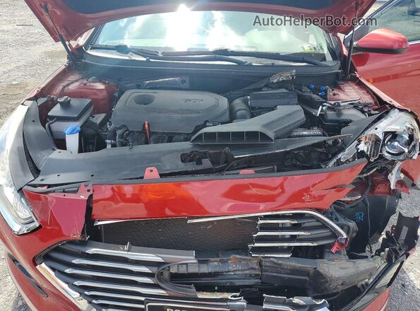 5NPE24AF1KH770935 2019 HYUNDAI SONATA Red Widok wnętrza z tyłu