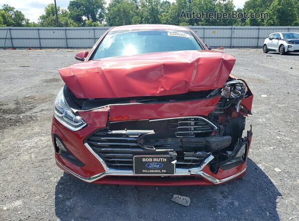 5NPE24AF1KH770935 2019 HYUNDAI SONATA Red Widok z przodu
