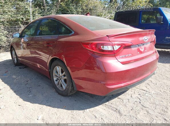 5NPE24AF2HH495262 2017 HYUNDAI SONATA Red Rear left
