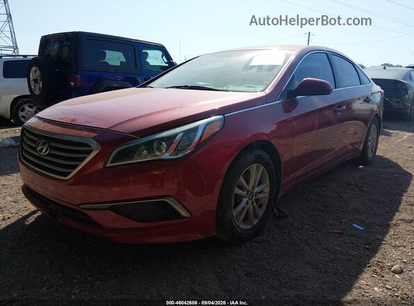 5NPE24AF2HH495262 2017 HYUNDAI SONATA Red Front left