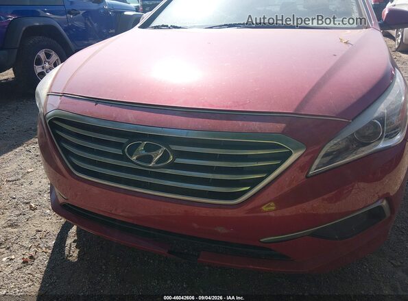5NPE24AF2HH495262 2017 HYUNDAI SONATA Red Front view