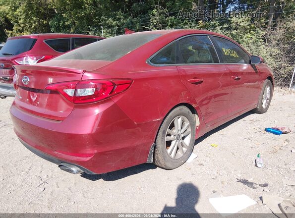 5NPE24AF2HH495262 2017 HYUNDAI SONATA Red Rear right