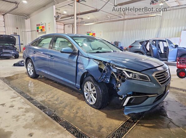 5NPE24AF2HH517745 2017 HYUNDAI SONATA Blue Przód prawy
