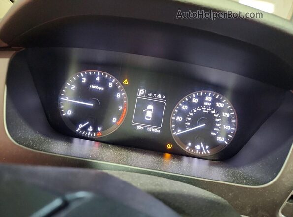 5NPE24AF2HH517745 2017 HYUNDAI SONATA Blue Widok zestawu wskaźników