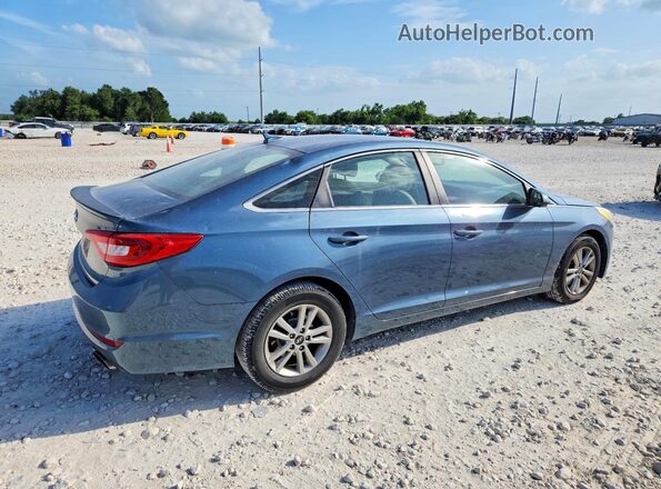 5NPE24AF2HH569604 2017 HYUNDAI SONATA Blue Задня права чверть