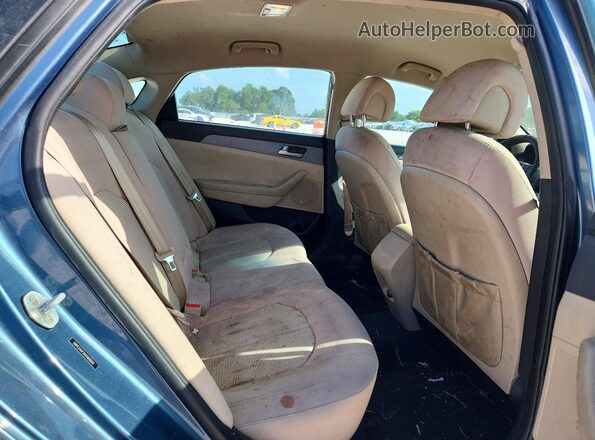 5NPE24AF2HH569604 2017 HYUNDAI SONATA Blue Вид задніх сидінь