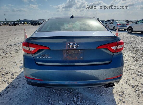 5NPE24AF2HH569604 2017 HYUNDAI SONATA Blue Вид ззаду