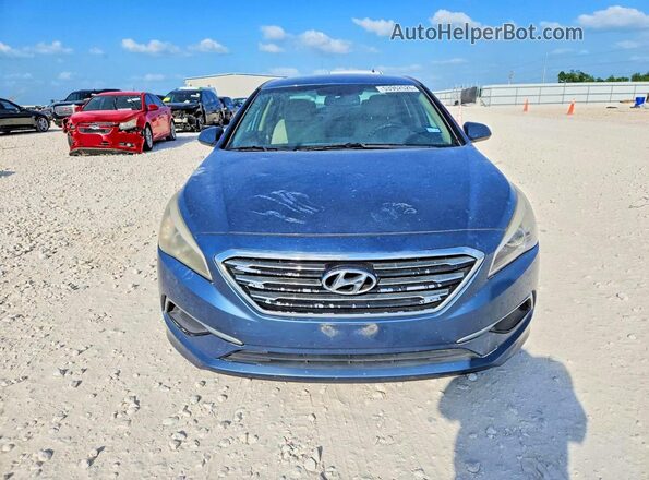 5NPE24AF2HH569604 2017 HYUNDAI SONATA Blue Вид спереду