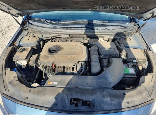 5NPE24AF2HH569604 2017 HYUNDAI SONATA Blue Вид задньої частини салону