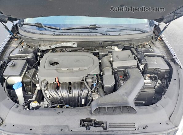 5NPE24AF2KH747390 2019 HYUNDAI SONATA Черный Вид задней части салона