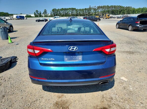 5NPE24AF3GH359320 2016 HYUNDAI SONATA Blue Widok z tyłu