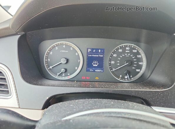 5NPE24AF4GH377518 2016 HYUNDAI SONATA White Widok zestawu wskaźników