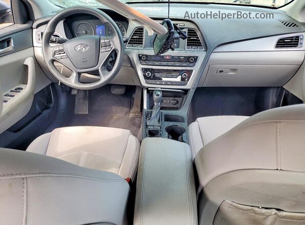 5NPE24AF4HH436598 2017 HYUNDAI SONATA Silver Вид панелі приладів
