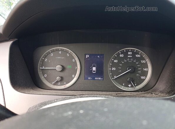 5NPE24AF4HH436598 2017 HYUNDAI SONATA Silver Вид щитка приладів