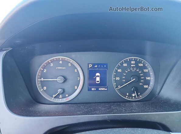 5NPE24AF5GH336671 2016 HYUNDAI SONATA Серебряный Вид щитка приборов
