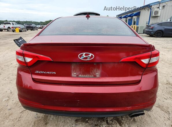 5NPE24AF5GH385448 2016 HYUNDAI SONATA Maroon Vista trasera