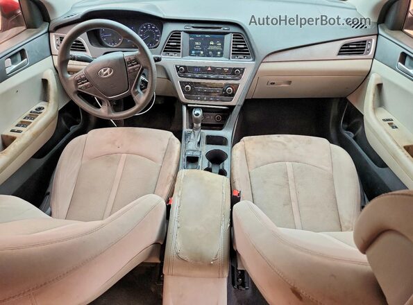 5NPE24AF5GH385448 2016 HYUNDAI SONATA Maroon Vista del salpicadero
