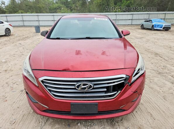 5NPE24AF5GH385448 2016 HYUNDAI SONATA Maroon Vista frontal