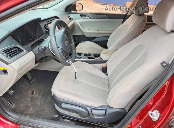 5NPE24AF5GH385448 2016 HYUNDAI SONATA Maroon Vista interior delantera