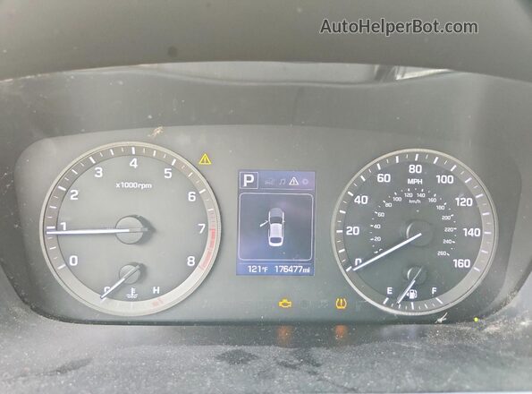 5NPE24AF5GH385448 2016 HYUNDAI SONATA Maroon Vista del cuadro de instrumentos