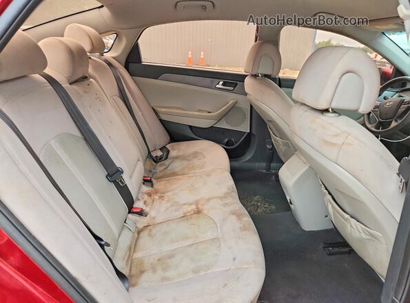 5NPE24AF5GH385448 2016 HYUNDAI SONATA Maroon Vista de los asientos traseros