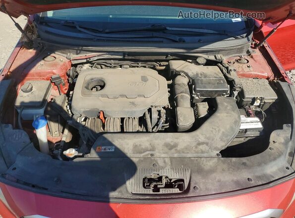 5NPE24AF5HH448890 2017 HYUNDAI SONATA Red Vista interior trasera