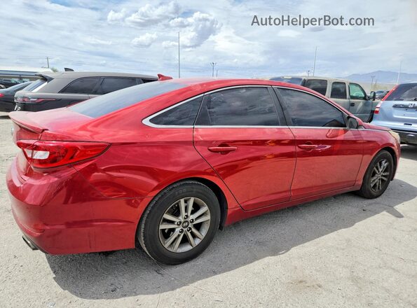 5NPE24AF5HH518470 2017 HYUNDAI SONATA Red Trasero derecho