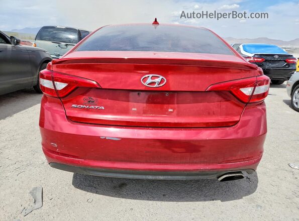 5NPE24AF5HH518470 2017 HYUNDAI SONATA Red Vista trasera