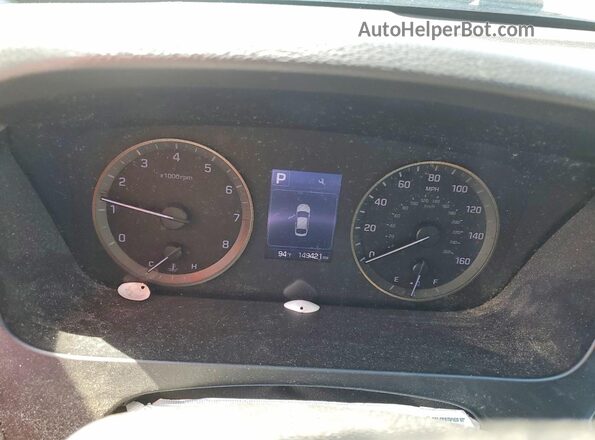 5NPE24AF5HH522583 2017 HYUNDAI SONATA Черный Вид щитка приборов