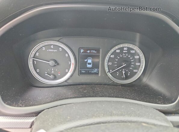 5NPE24AF6JH617739 2018 HYUNDAI SONATA White Vista del cuadro de instrumentos