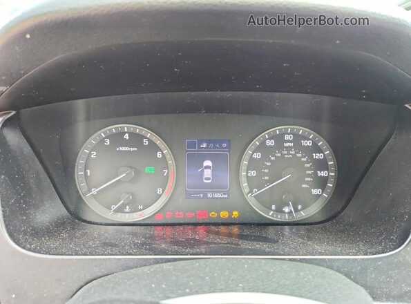 5NPE24AF7HH517210 2017 HYUNDAI SONATA Silver Widok zestawu wskaźników