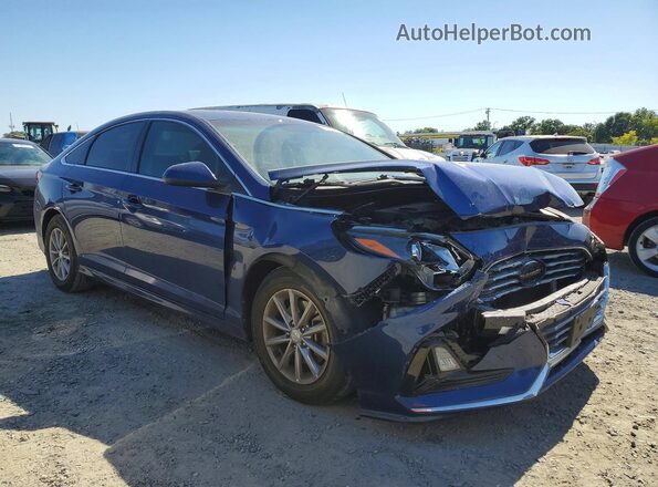 5NPE24AF7KH786914 2019 HYUNDAI SONATA Blue Delantero derecho