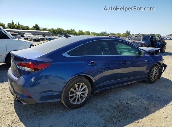 5NPE24AF7KH786914 2019 HYUNDAI SONATA Blue Trasero derecho