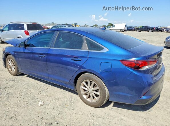 5NPE24AF7KH786914 2019 HYUNDAI SONATA Blue Trasero izquierdo