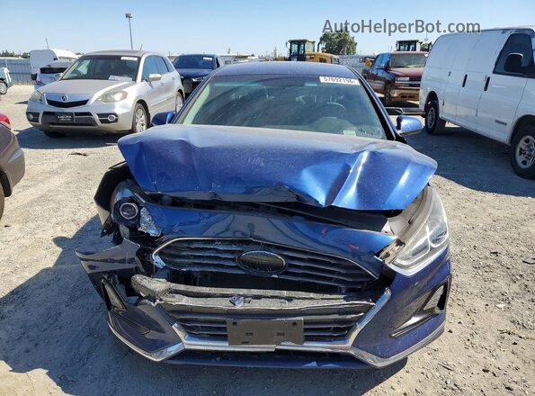 5NPE24AF7KH786914 2019 HYUNDAI SONATA Blue Vista frontal