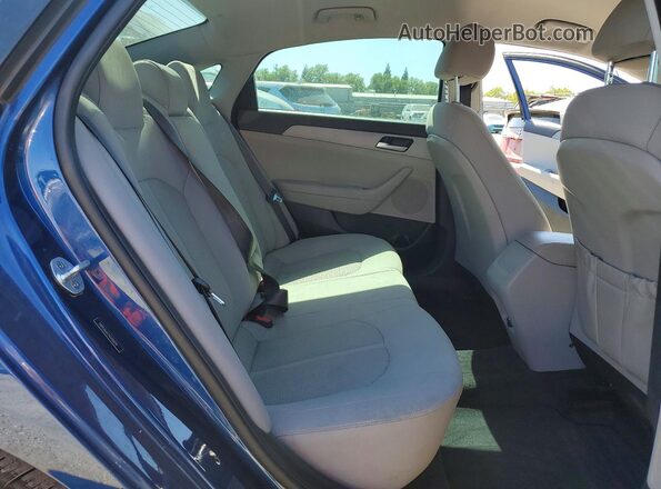 5NPE24AF7KH786914 2019 HYUNDAI SONATA Blue Vista de los asientos traseros