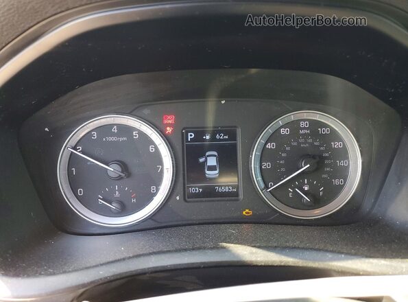 5NPE24AF7KH786914 2019 HYUNDAI SONATA Blue Vista del cuadro de instrumentos