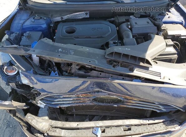 5NPE24AF7KH786914 2019 HYUNDAI SONATA Blue Vista interior trasera