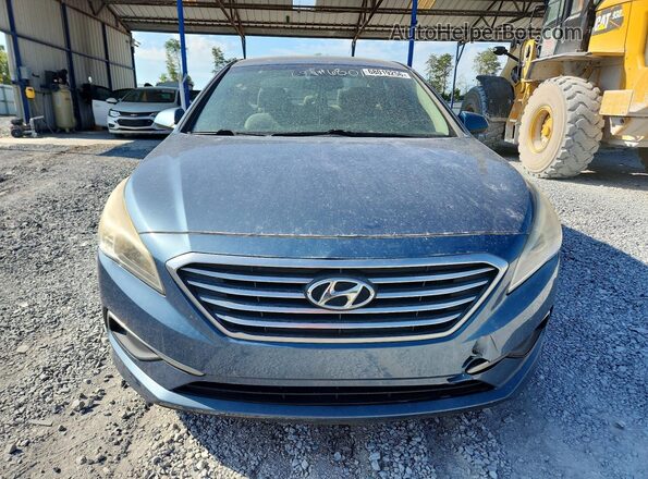 5NPE24AF8GH326698 2016 HYUNDAI SONATA Blue Front view