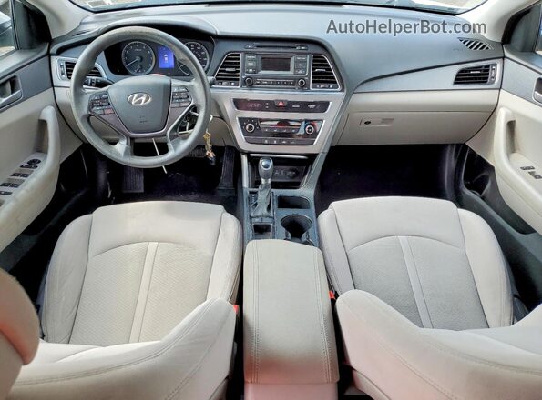 5NPE24AF8HH477364 2017 HYUNDAI SONATA White წინა პანელის ხედი
