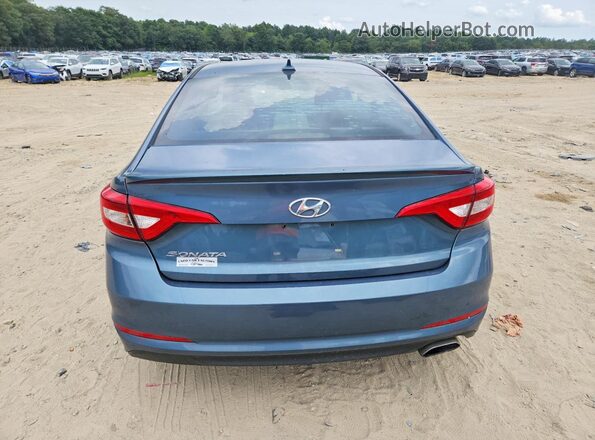 5NPE24AF8HH490583 2017 HYUNDAI SONATA Blue უკანა ხედი