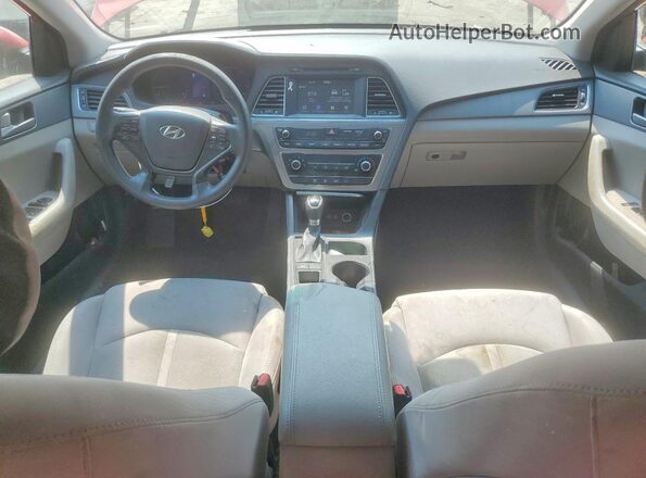 5NPE24AF8HH541452 2017 HYUNDAI SONATA Red Вид панелі приладів