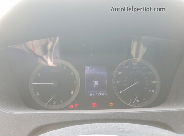 5NPE24AF8HH541452 2017 HYUNDAI SONATA Red Вид щитка приладів