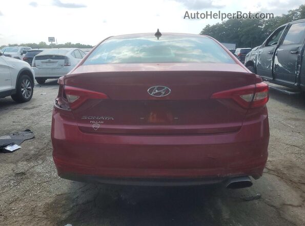 5NPE24AF8HH541452 2017 HYUNDAI SONATA Red Вид ззаду