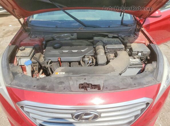 5NPE24AF8HH541452 2017 HYUNDAI SONATA Red Вид задньої частини салону